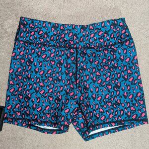Ladies Blue and Pink cheetah shorts